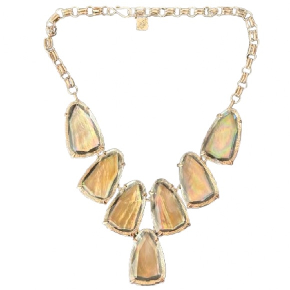 Kendra Scott Brown MOP Harlow Statement Necklace